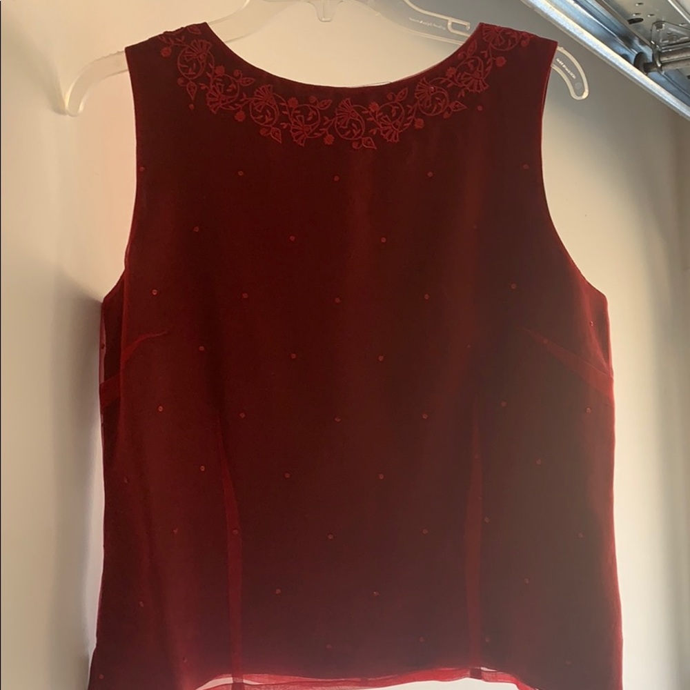 100% silk skirt and blouse set, sz 12
